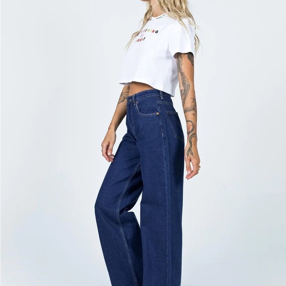 NWT MOTEL EXTRA WIDE JEANS INDIGO BLUE - Picture 12 of 12